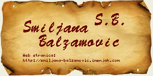 Smiljana Balzamović vizit kartica